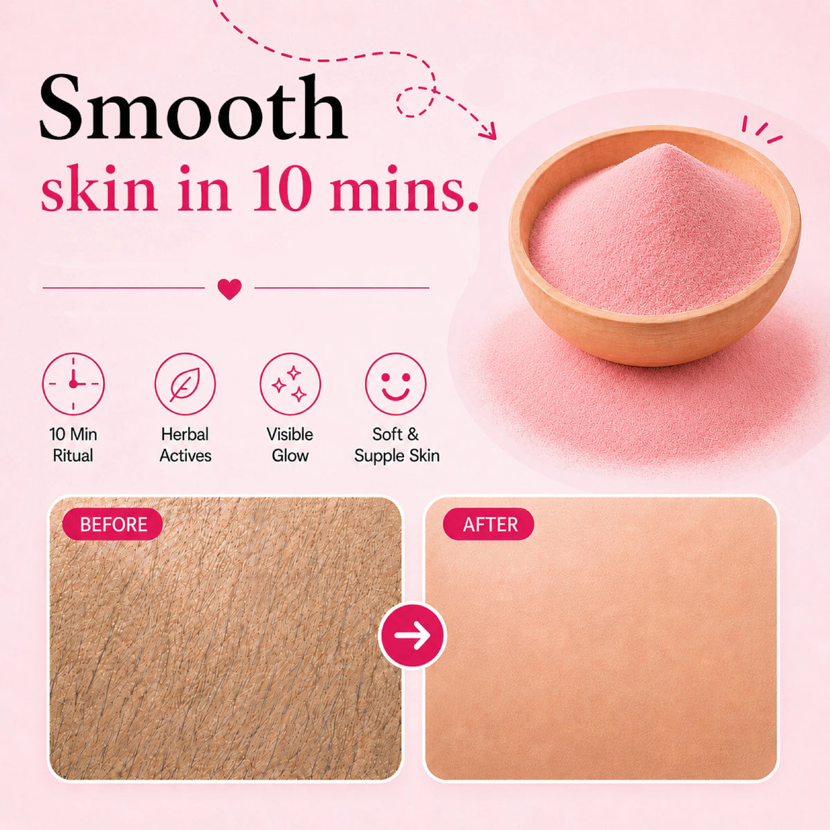 4 in 1 Rose Body Hair Removal Powder