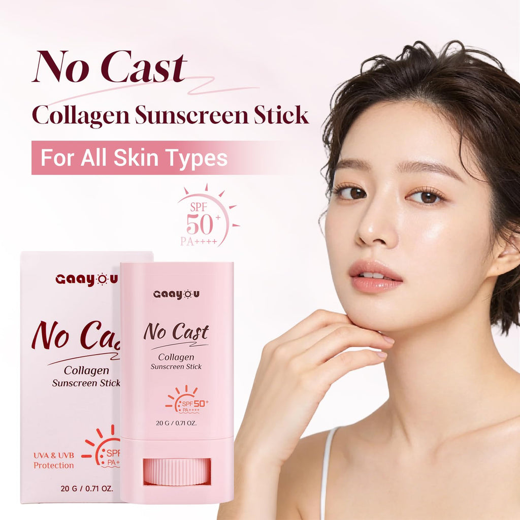 No Cast Sunscreen Stick SPF PA50++++ Collagen Sunscreen Korean Sunscreen Stick