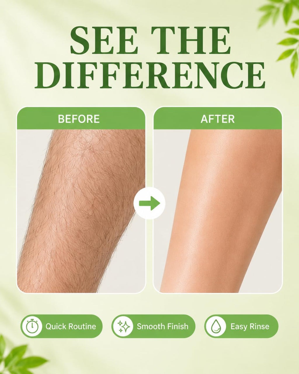 Hair Removal Cream for Women, 6.76 Fl Oz Gentle Depilatory Cream for Legs, Arms, Underarms, Bikini Line, Fast Body Hair Remover with Smooth Skin Finish, Sensitive Skin Care