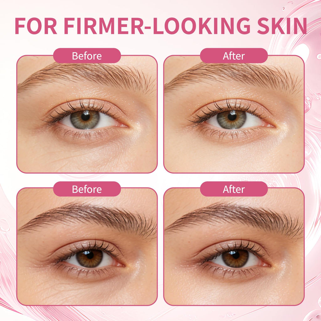 Pink Peptide Eye Serum Cream, Hydrating & Firming Eye Cream for Dark Circles, Anti-Aging Treatment 1.01fl.oz