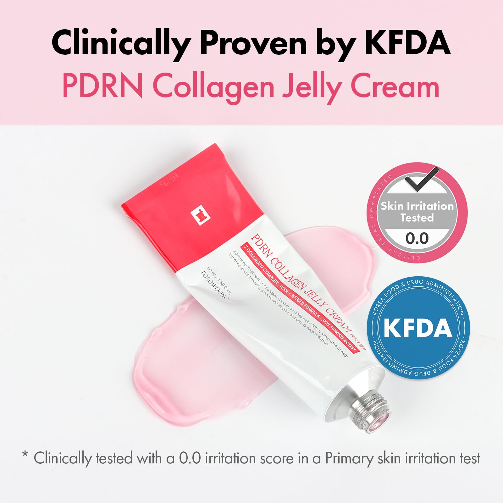 TOSOWOONG PDRN Collagen Jelly Cream, 5,000ppm Salmon DNA PDRN, Niacinamide, Hydrolyzed Collagen 1.69 fl.oz.