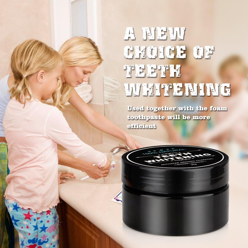 Teeth Whitening Charcoal Powder, Activated Charcoal Tooth Cleaning Powder, Natural Toothpaste Alternative | Organic and Chemical Free